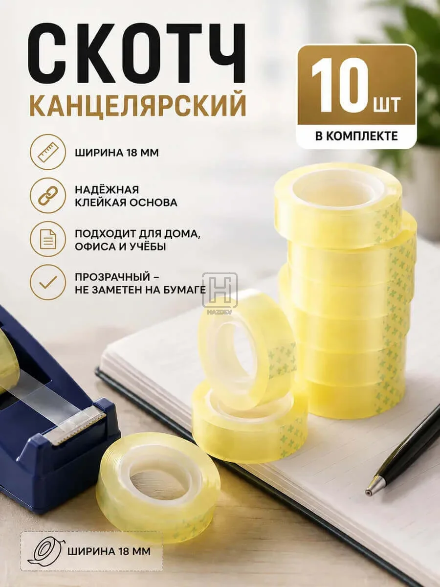Скотч канцелярский 18мм
